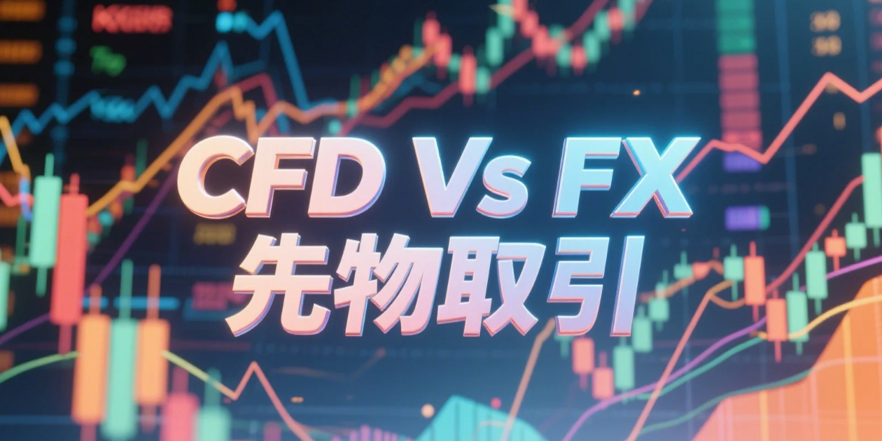 CFD、FX、先物取引の違いを解説するイメージ画像