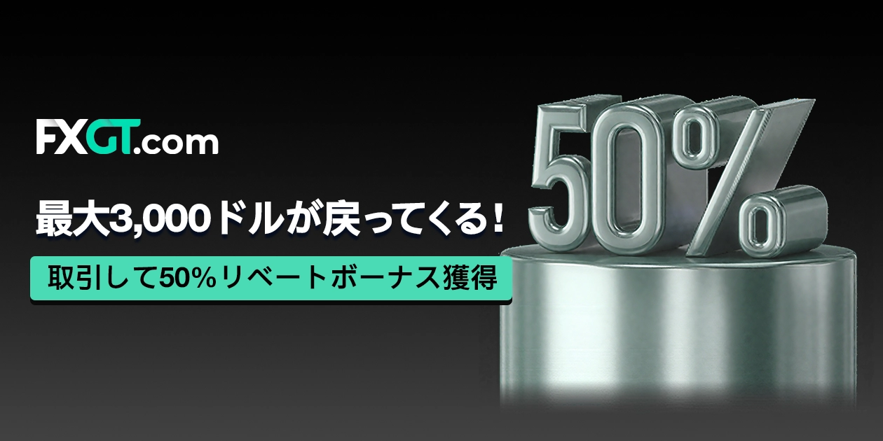 FXGT 50%リベートボーナス