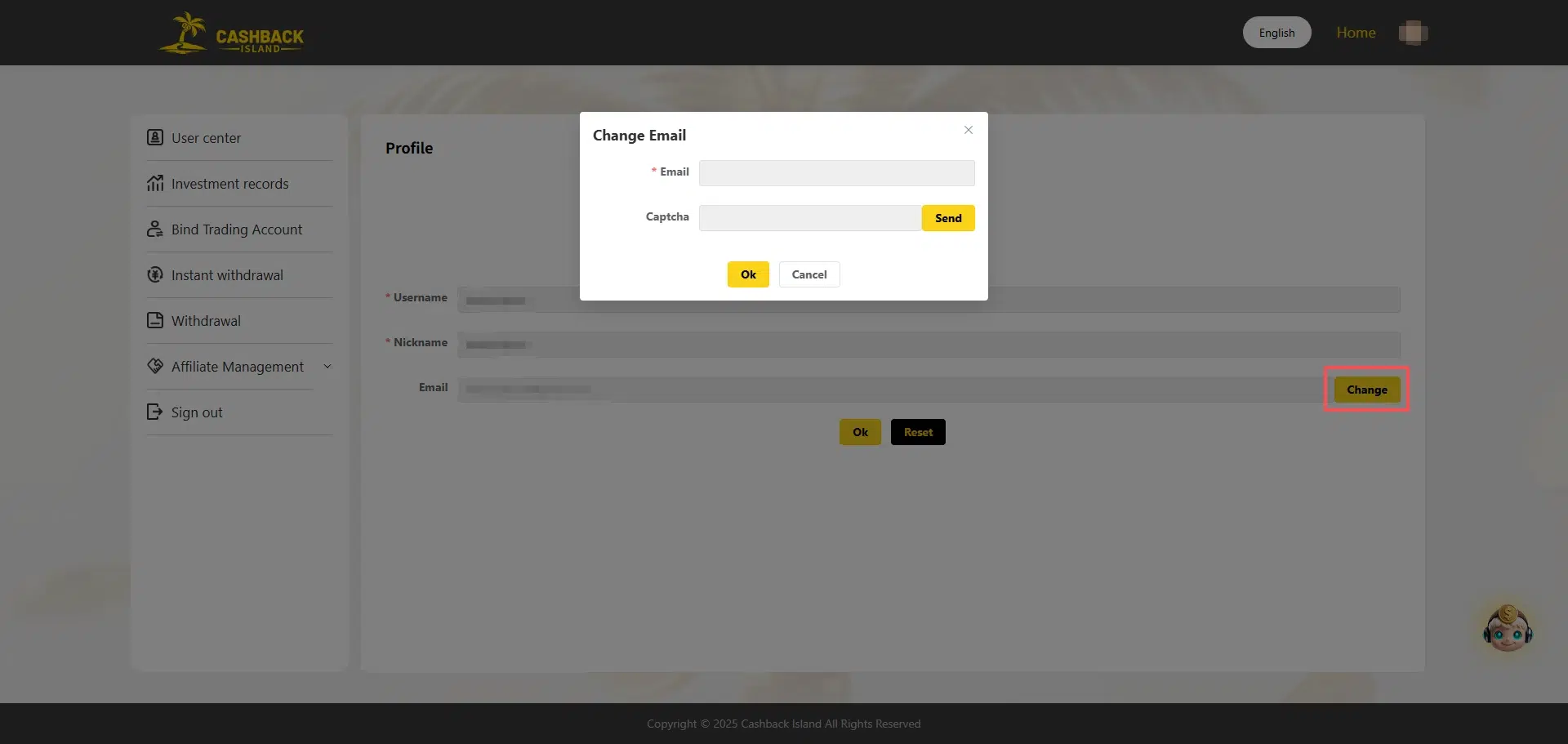 Change email 1 How to Use the Member Center