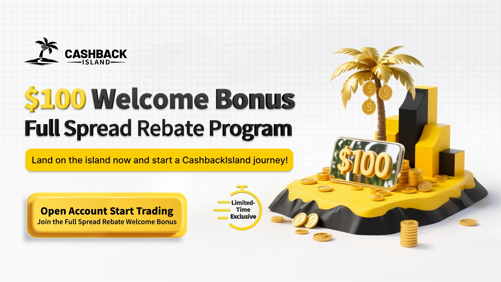 [Limited Time Exclusive] Hantec Markets x Cashback Island Welcome Offer Full Spread Rebate on Trades Up to $100