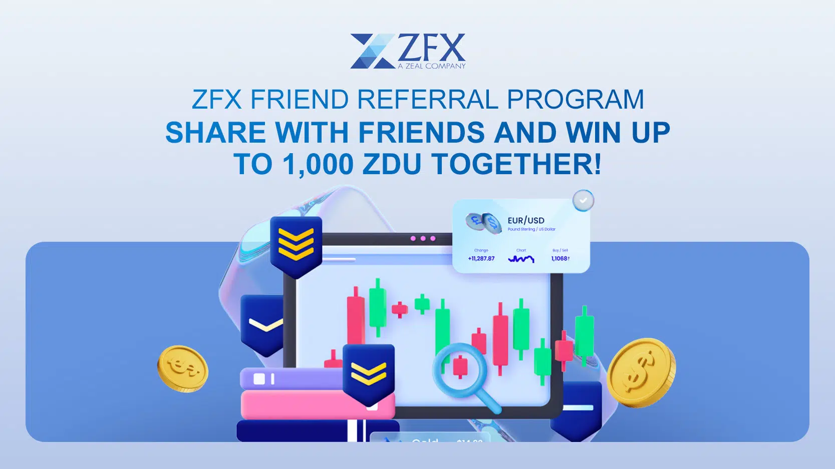 ZFX Referral Program Share with Friends and Win Thousand-Dollar ZDU Rewards Together!