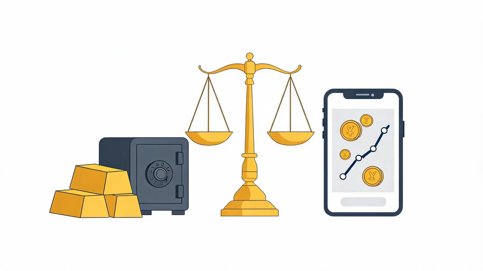 实体黄金与纸上黄金投资管道的对比图